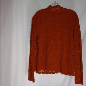 Coldwater Creek Rust Lace Blouse